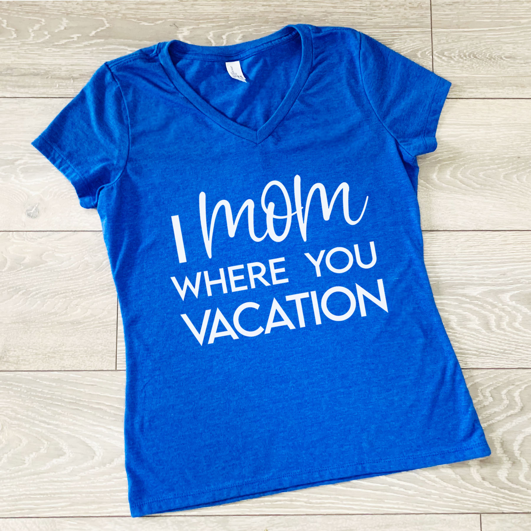 I Mom Where You Vacay V-Neck - Image 5