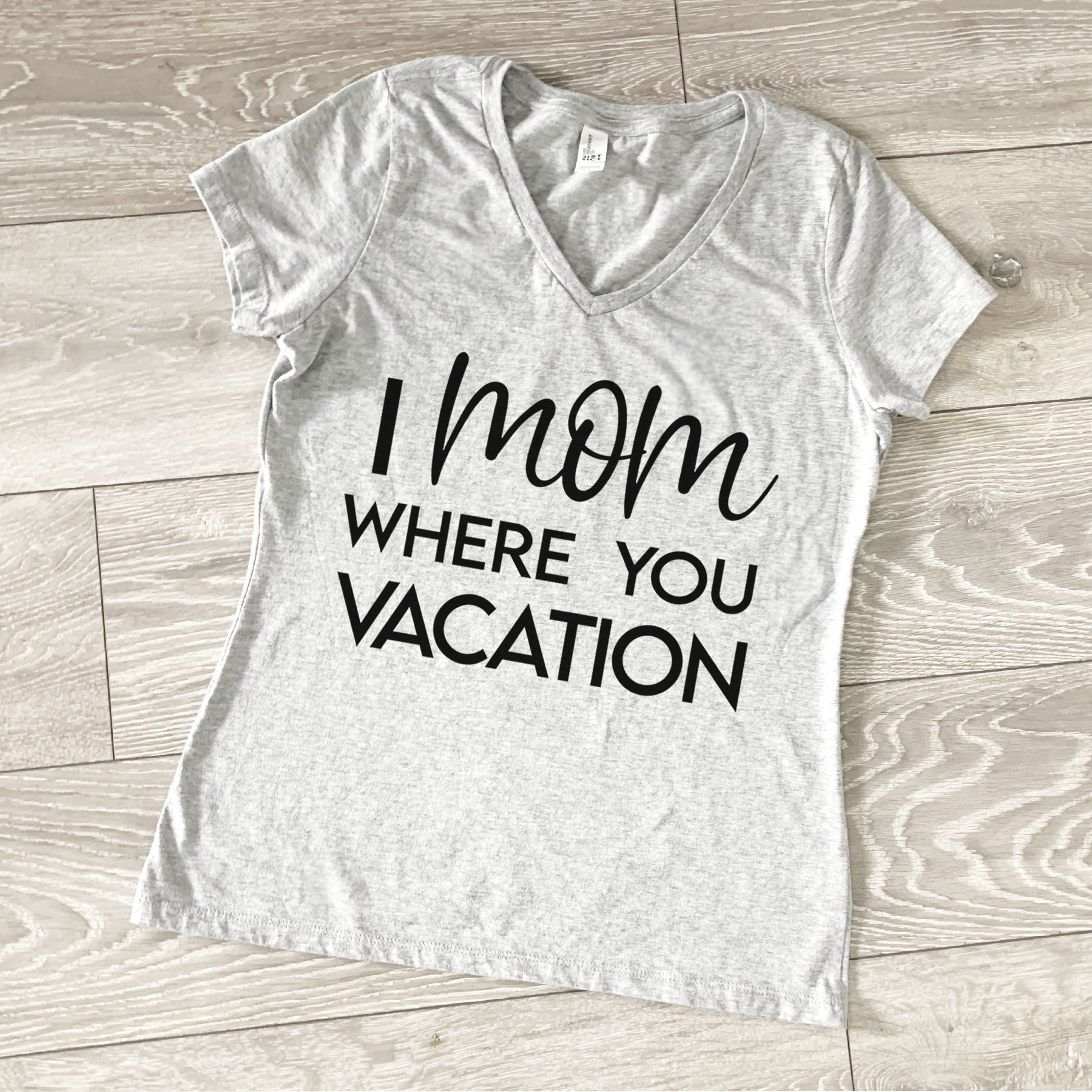 I Mom Where You Vacay V-Neck - Image 4
