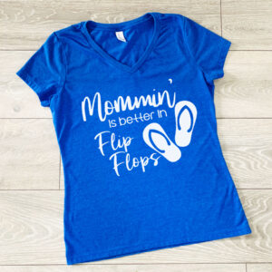 Mommin' in Flip Flops V-Neck