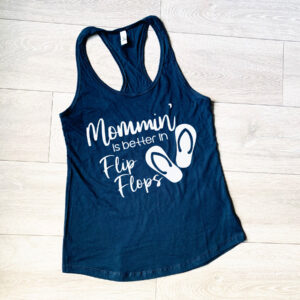 Mommin in Flip Flops - Navy