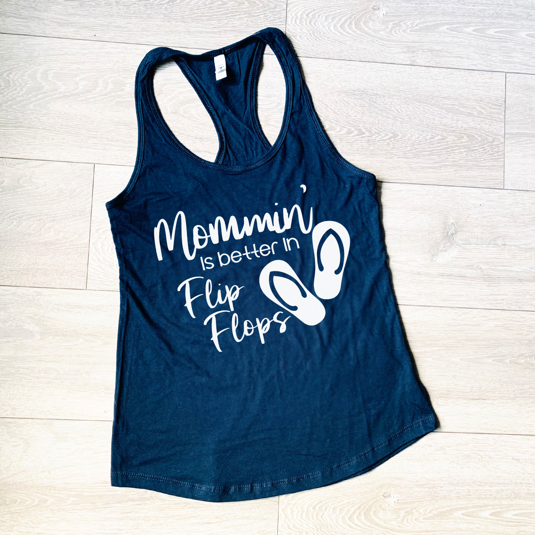 Mommin in Flip Flops - Navy